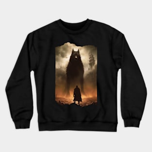 Man vs Giant Werewolf Crewneck Sweatshirt